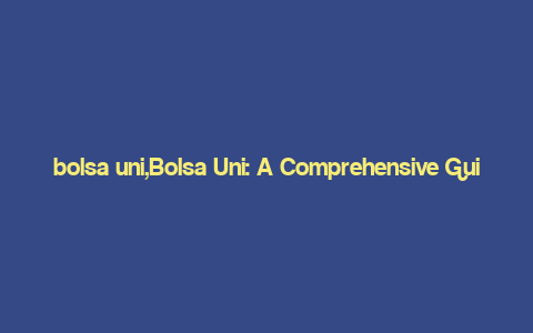 bolsa uni,Bolsa Uni: A Comprehensive Guide