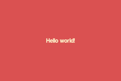 Hello world!