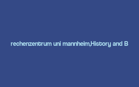 rechenzentrum uni mannheim,History and Background