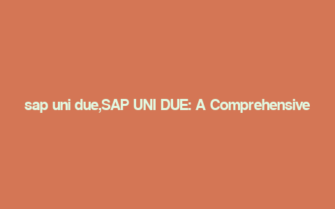 sap uni due,SAP UNI DUE: A Comprehensive Guide