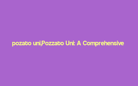 pozato uni,Pozzato Uni: A Comprehensive Overview